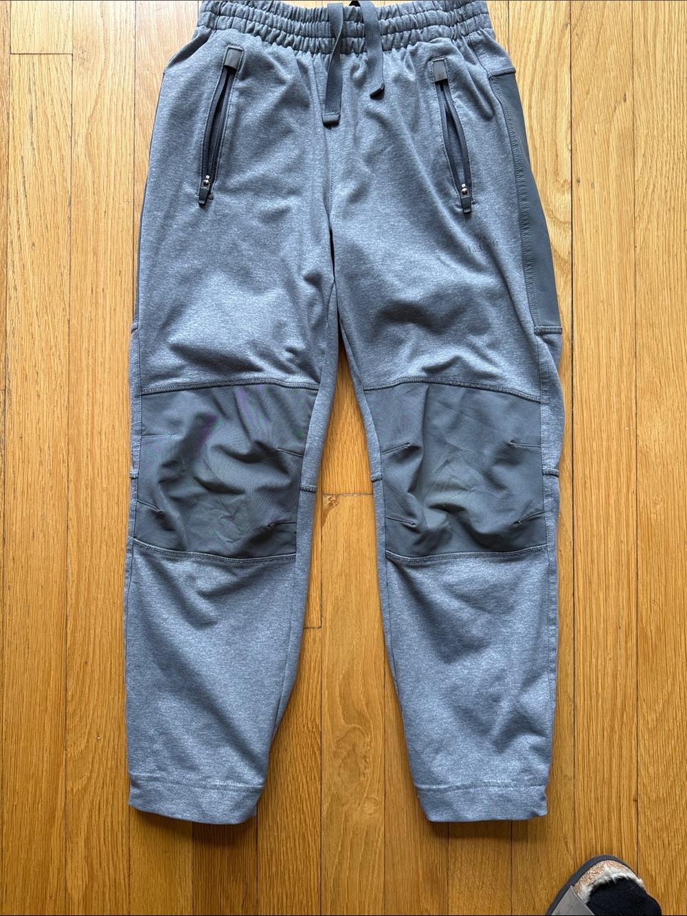 L.L. Bean Gray Kids Jogger Hiking Pants with Reinforced Knees